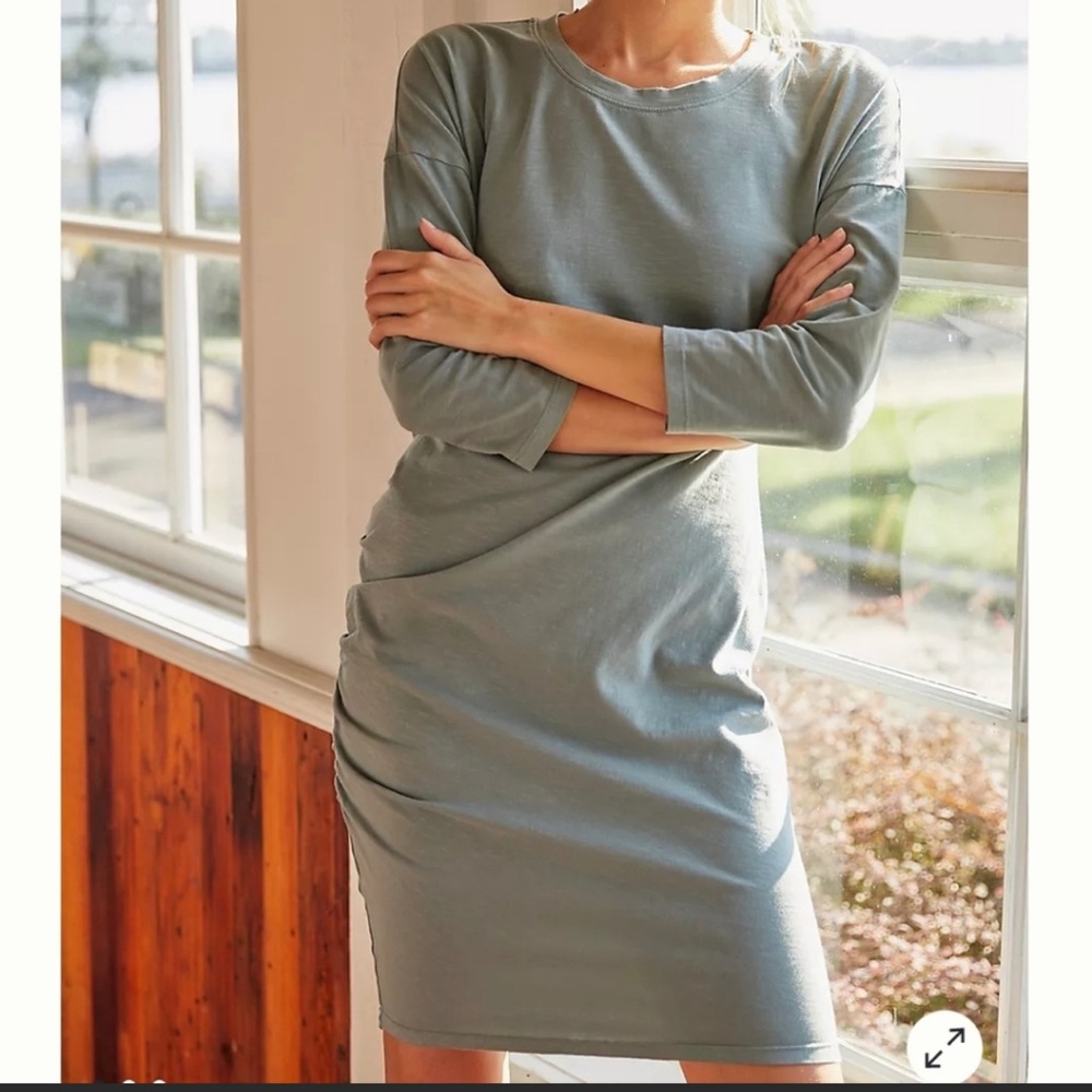 NWT Sundry Shirred Mini T-Shirt Dress Size XL (Sundry Size 4)